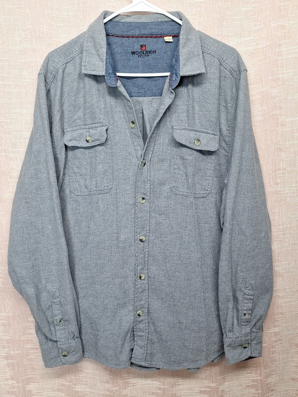 Woolrich Men's SIZE XXL Heather Gray Button-Down Workshirt